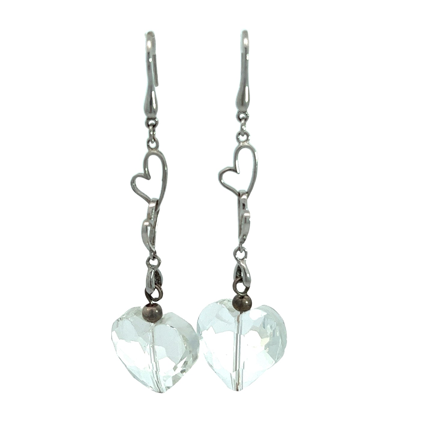 Clear Heart Crystal Sterling Silver Earring - Born To Glam
