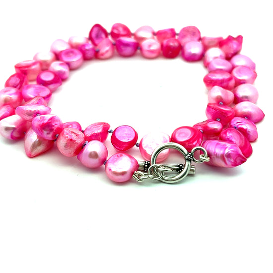 Pink Short Pearl Necklace - Born To Glam