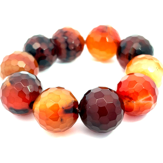 Brown Agate Spheres Stretch Bracelet - Born To Glam