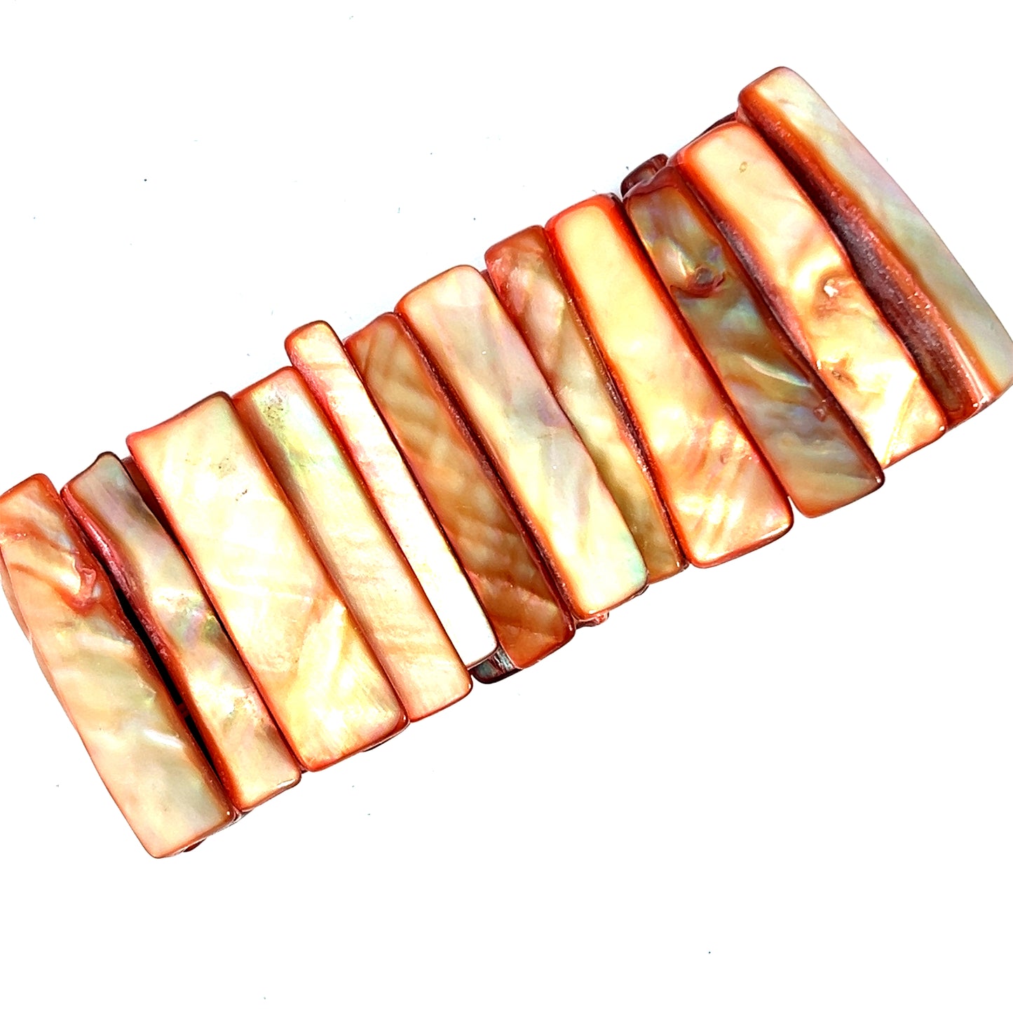 Peach Mother Of Pearl Shell Bracelet - Born To Glam
