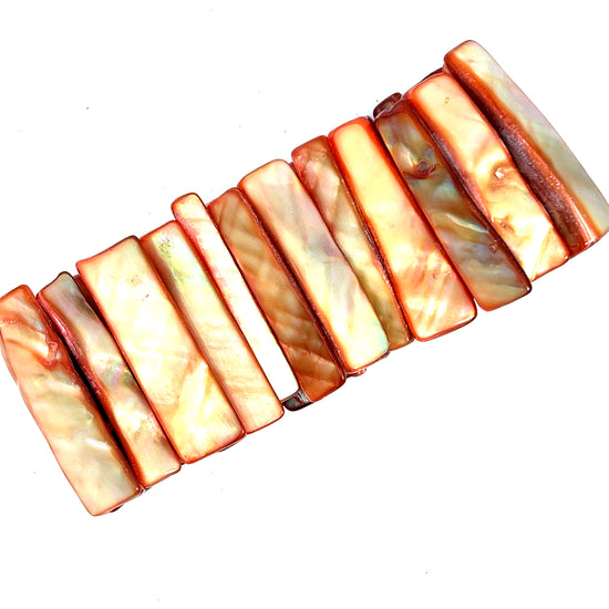 Peach Mother Of Pearl Shell Bracelet - Born To Glam