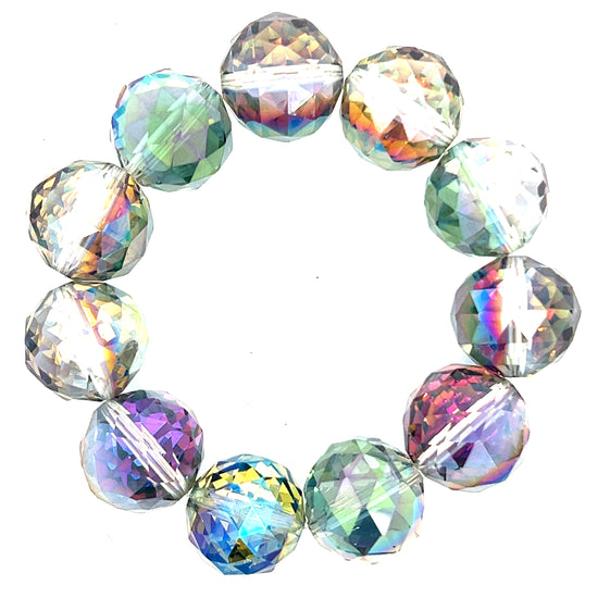 Multi Colorized Crystal Sphere Stretch Bracelet
