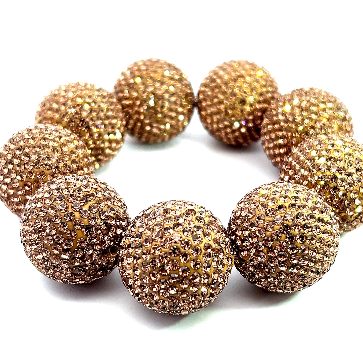 Golden Crystal Sphere Bracelet