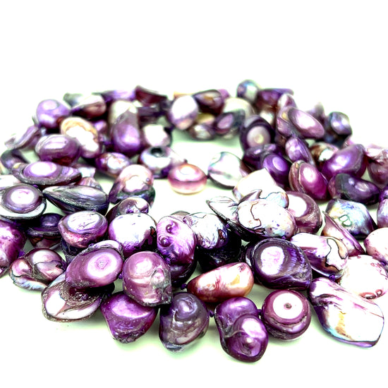 Purple Pearl Long Necklace