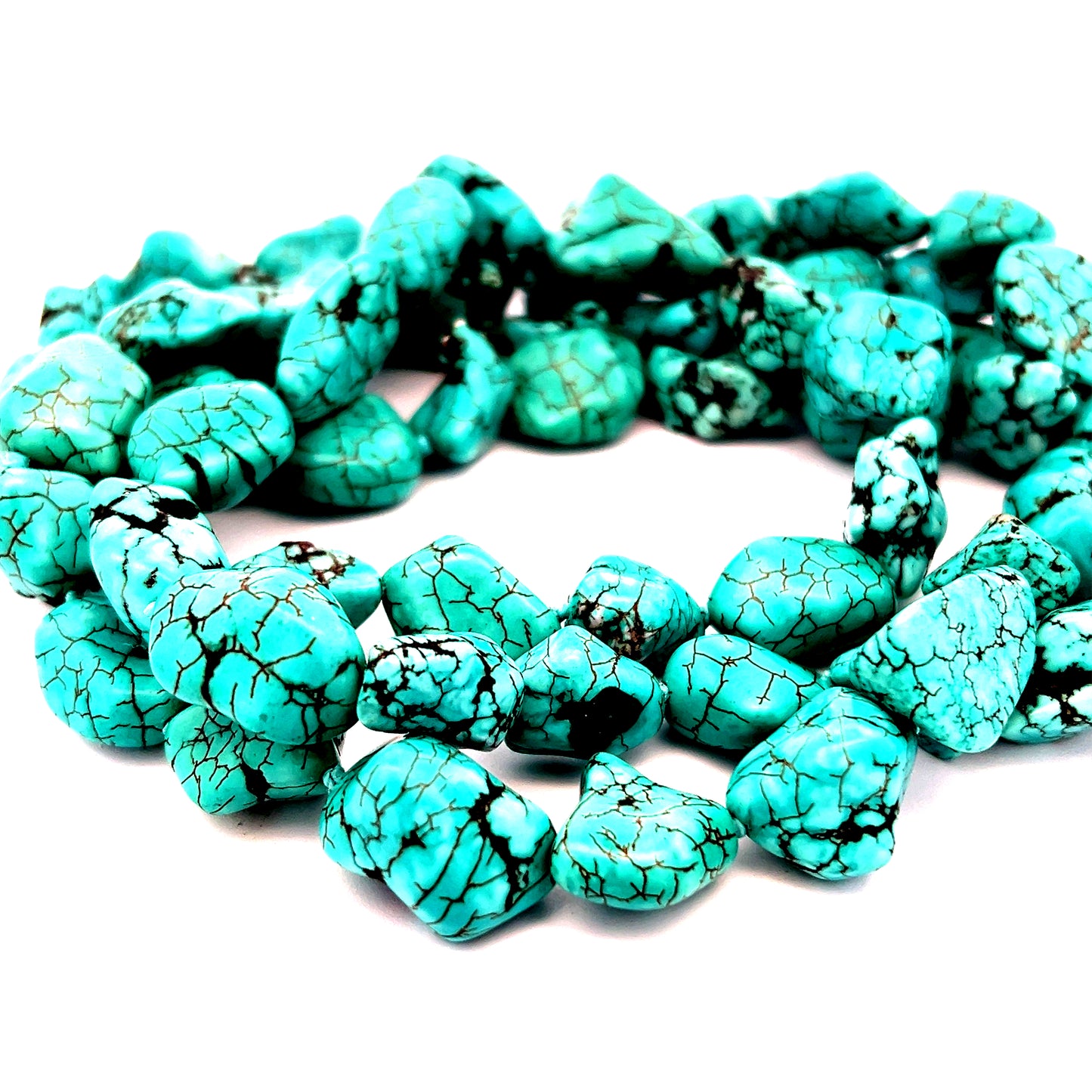 Long Turquoise Gemstone Necklace
