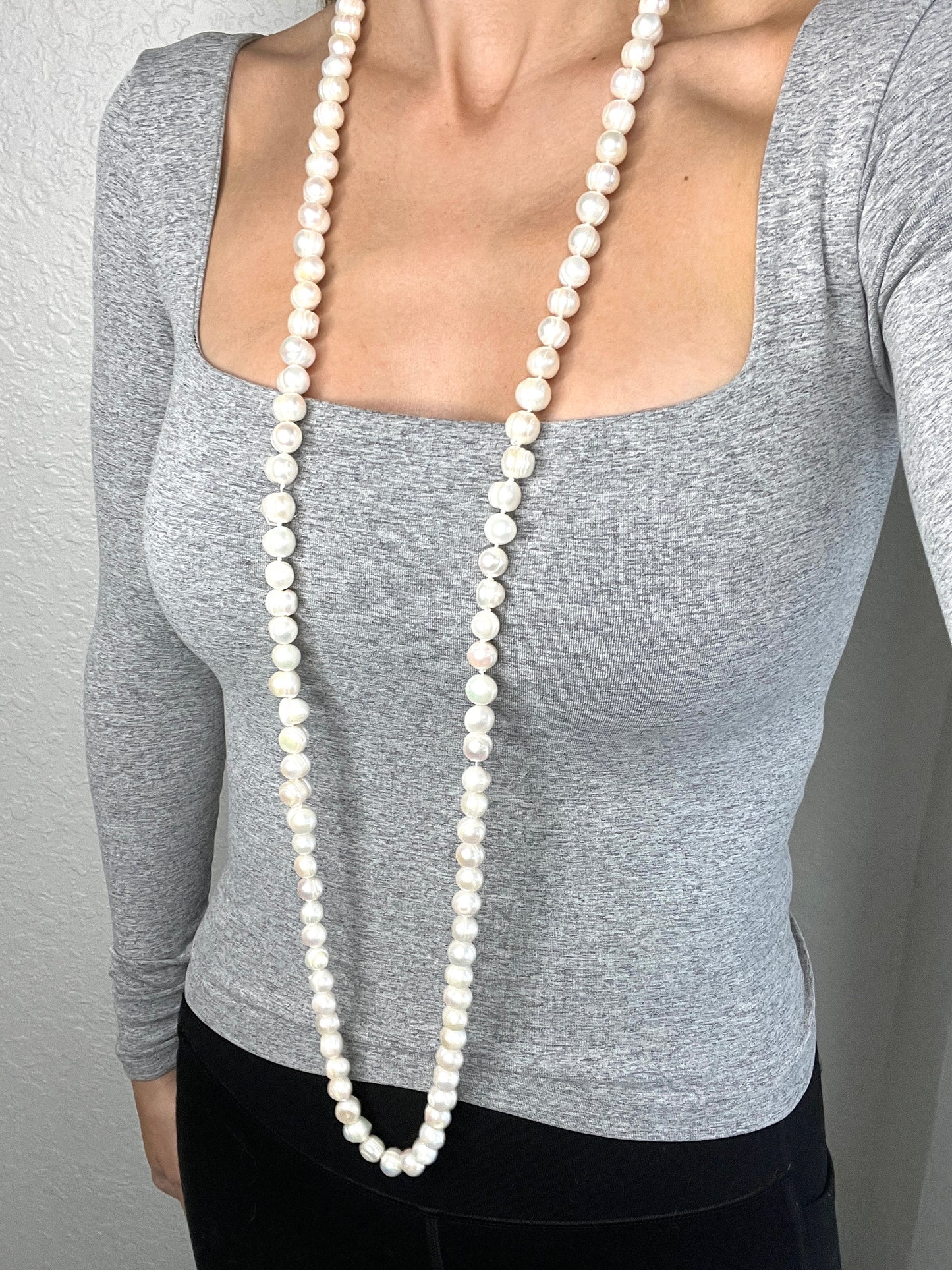 Long Classic Pearl Necklace - Born To Glam