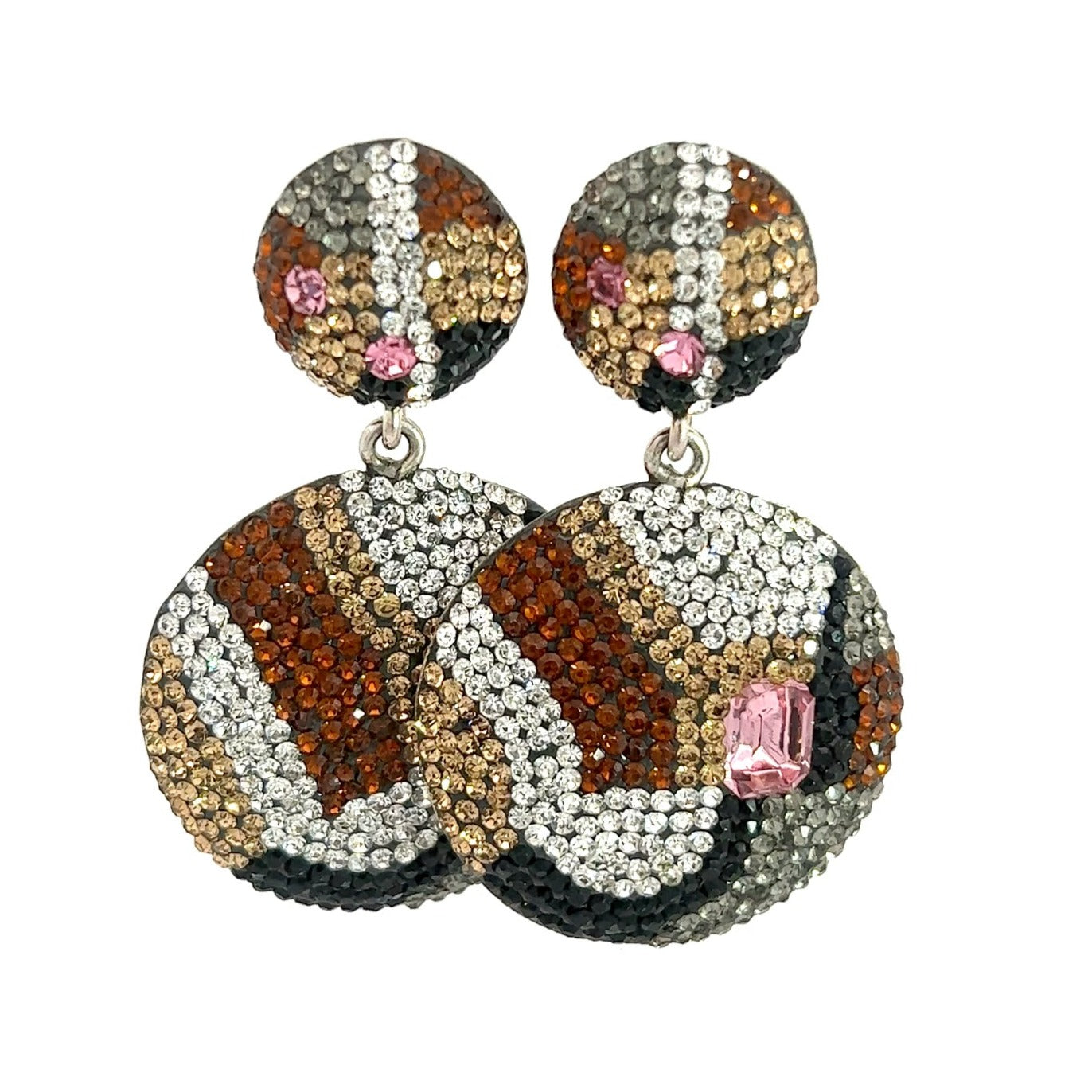 Brown Multicolor Dangle Earring - Born To Glam
