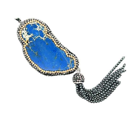 Royal Blue Gemstone Pendant - Born To Glam