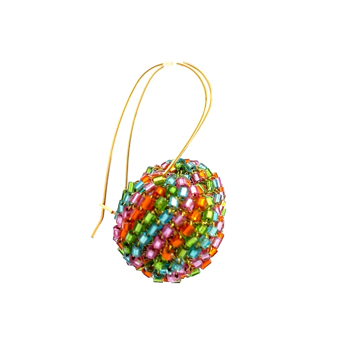Multicolor Crystal Sphere Dangle Earring - Born To Glam