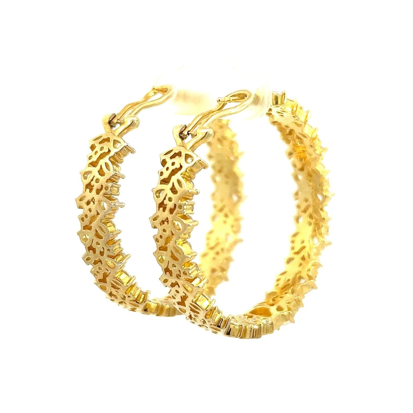 Gold Radiance CZ Crystal Hoop Earrings - Born To Glam