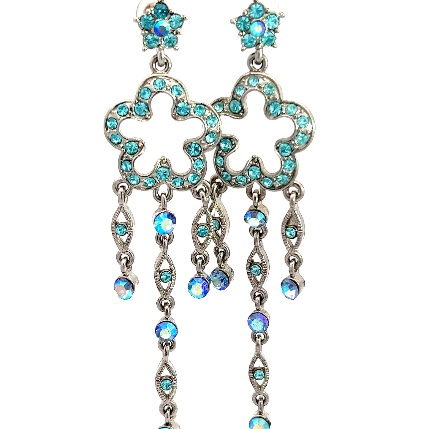 Turquoise Star Long Dangle Earring - Born To Glam