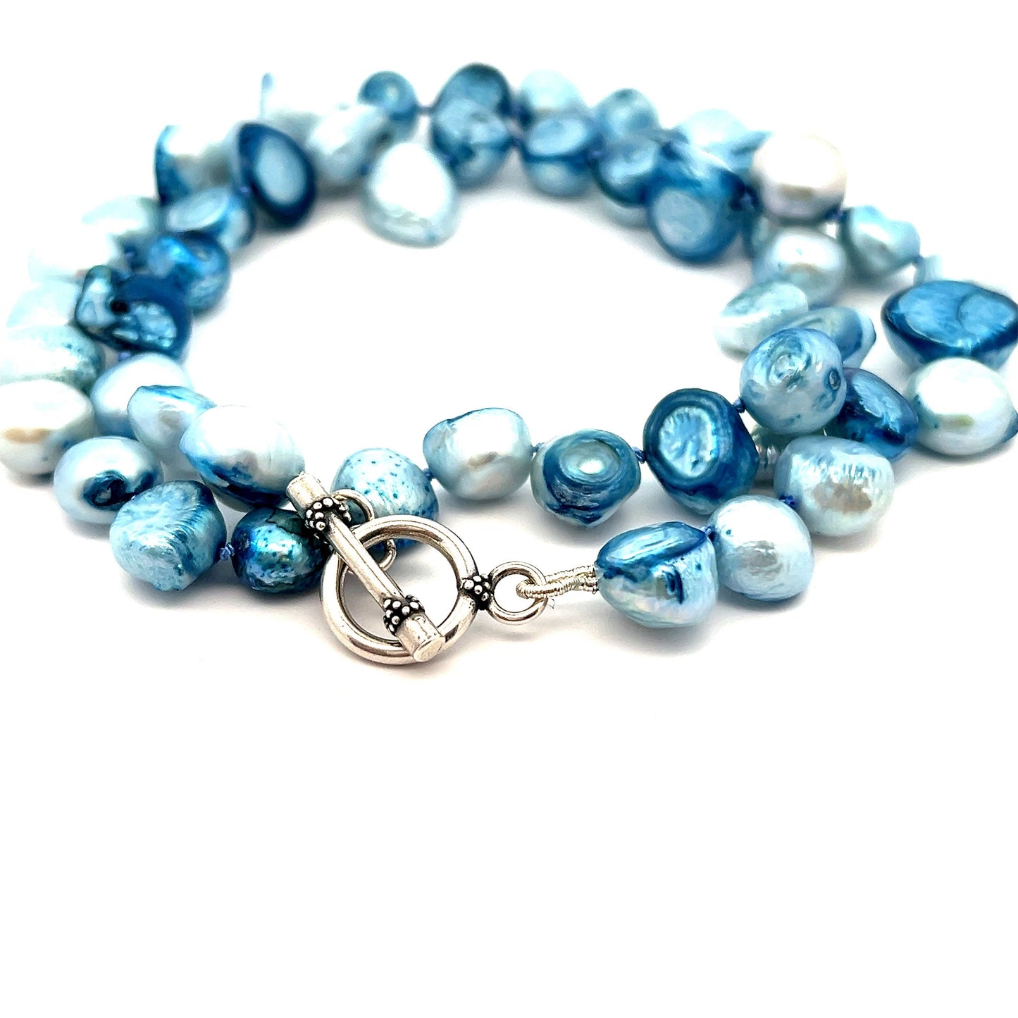 Blue Short Pearl Necklace