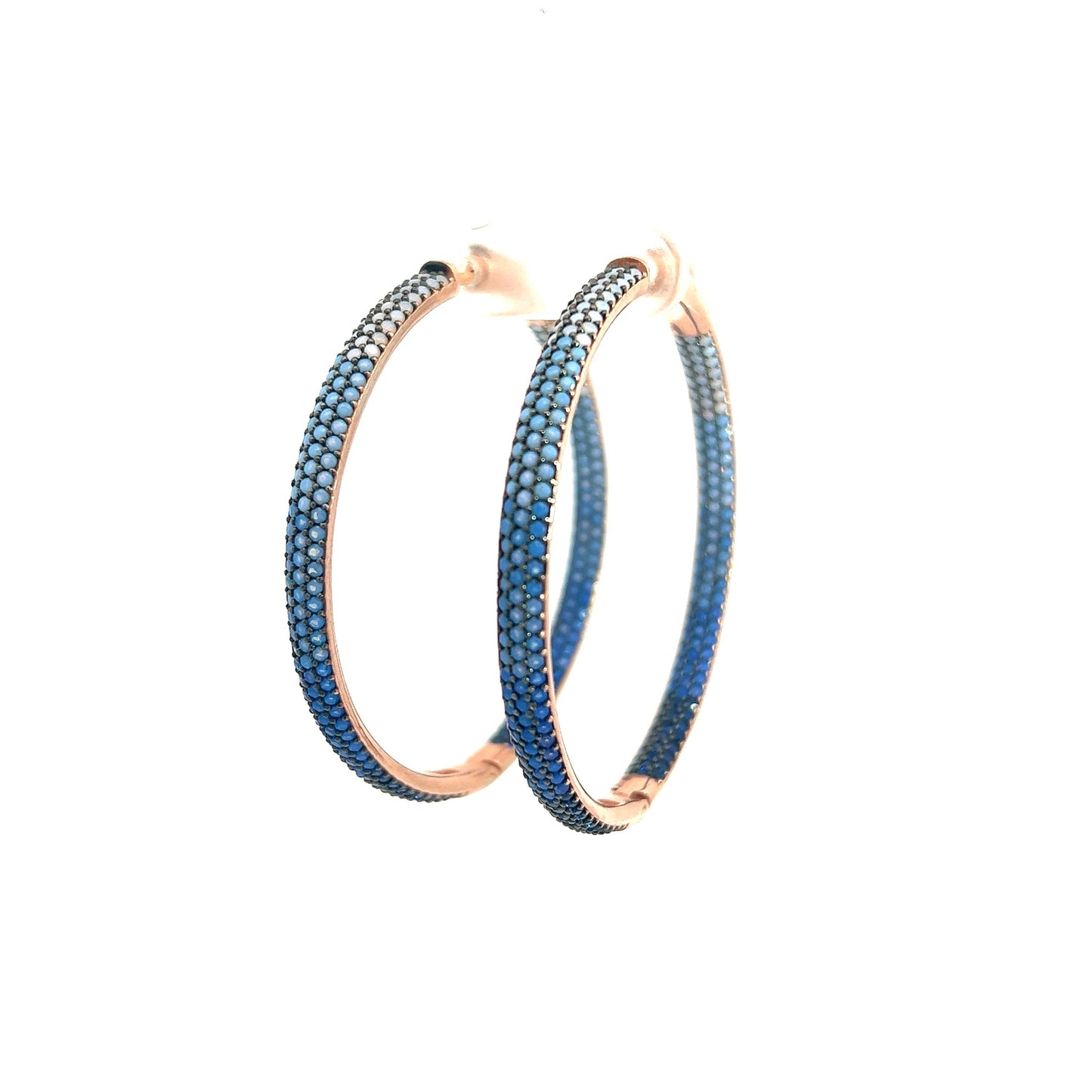 Blue Sterling Silver Hoop Earring - Born To Glam