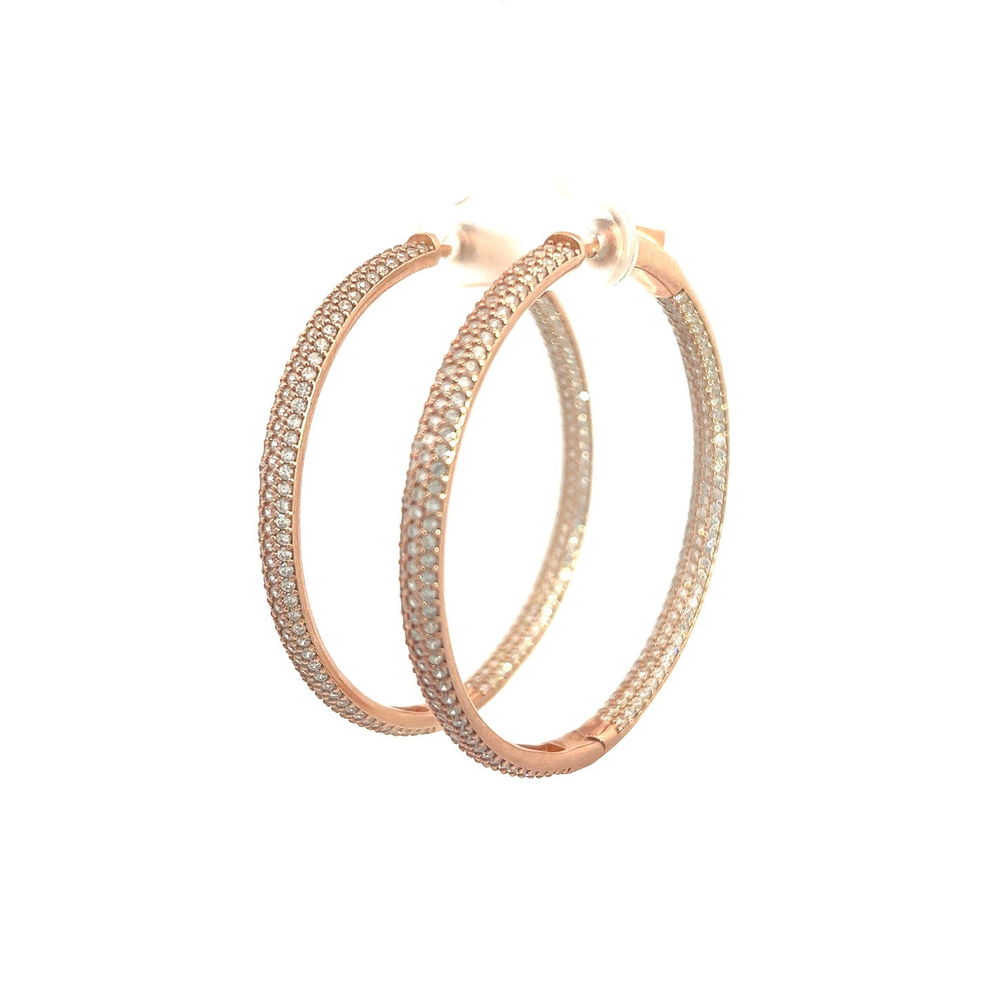 Rose Gold Crystal Hoop - Born To Glam