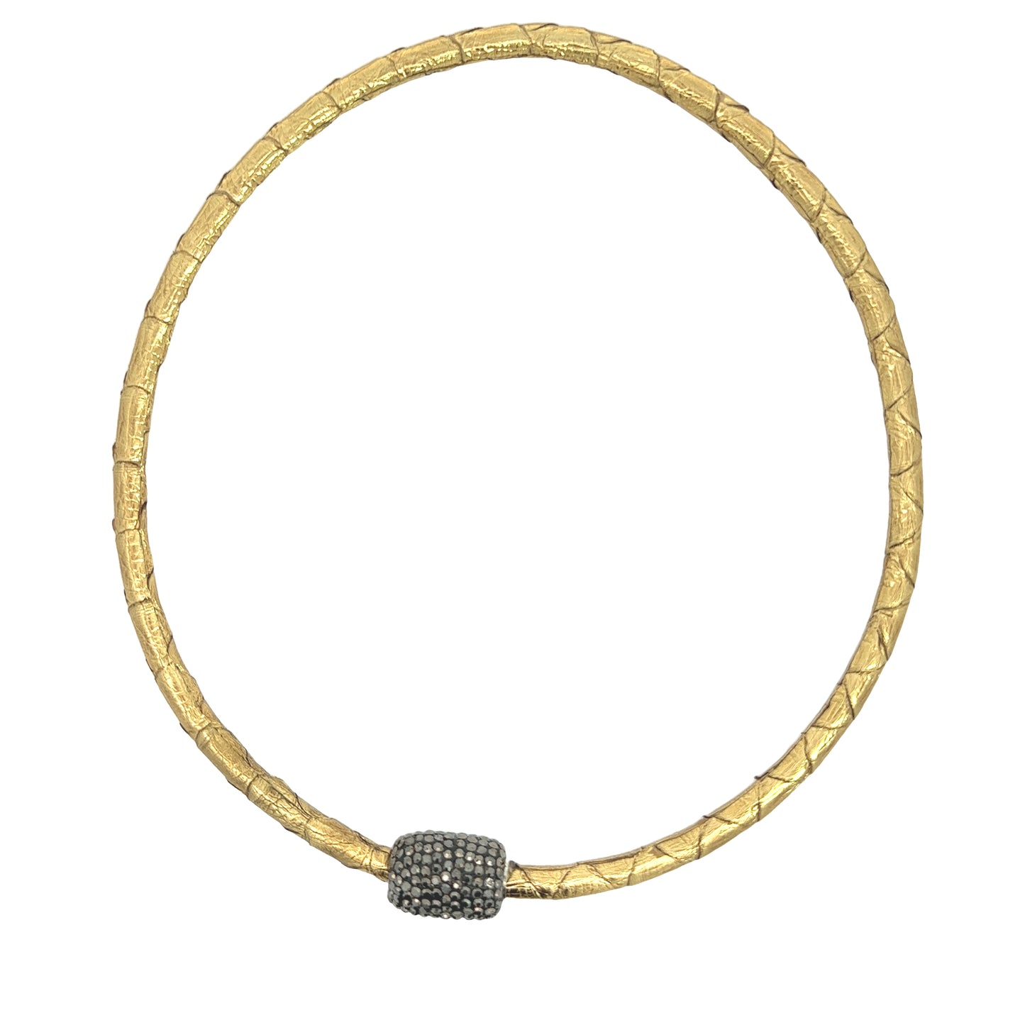 Golden Luxe Leather Choker Necklace - Born To Glam