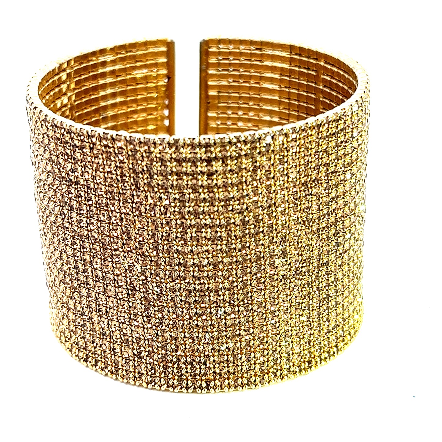 Load image into Gallery viewer, Large Gold Statement Crystal Cuff - Born To Glam
