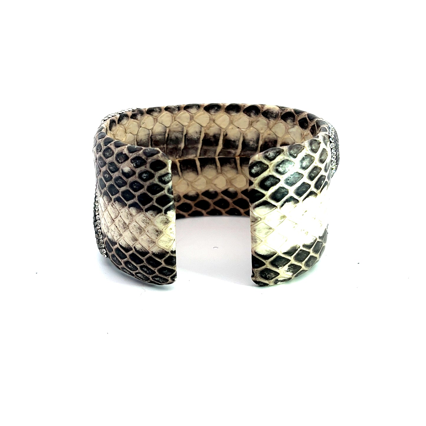 Python Turquoise Leather Cuff Bracelet - Born To Glam