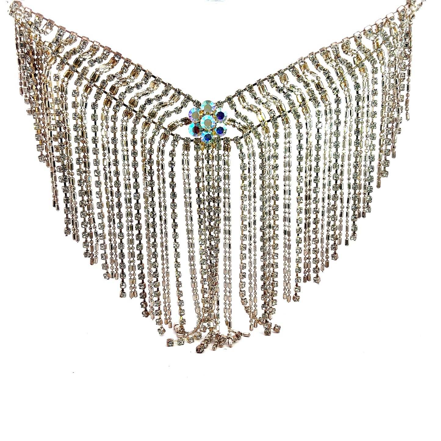 Rhinestone Crystal Statement Necklace & Earring Set - Born To Glam