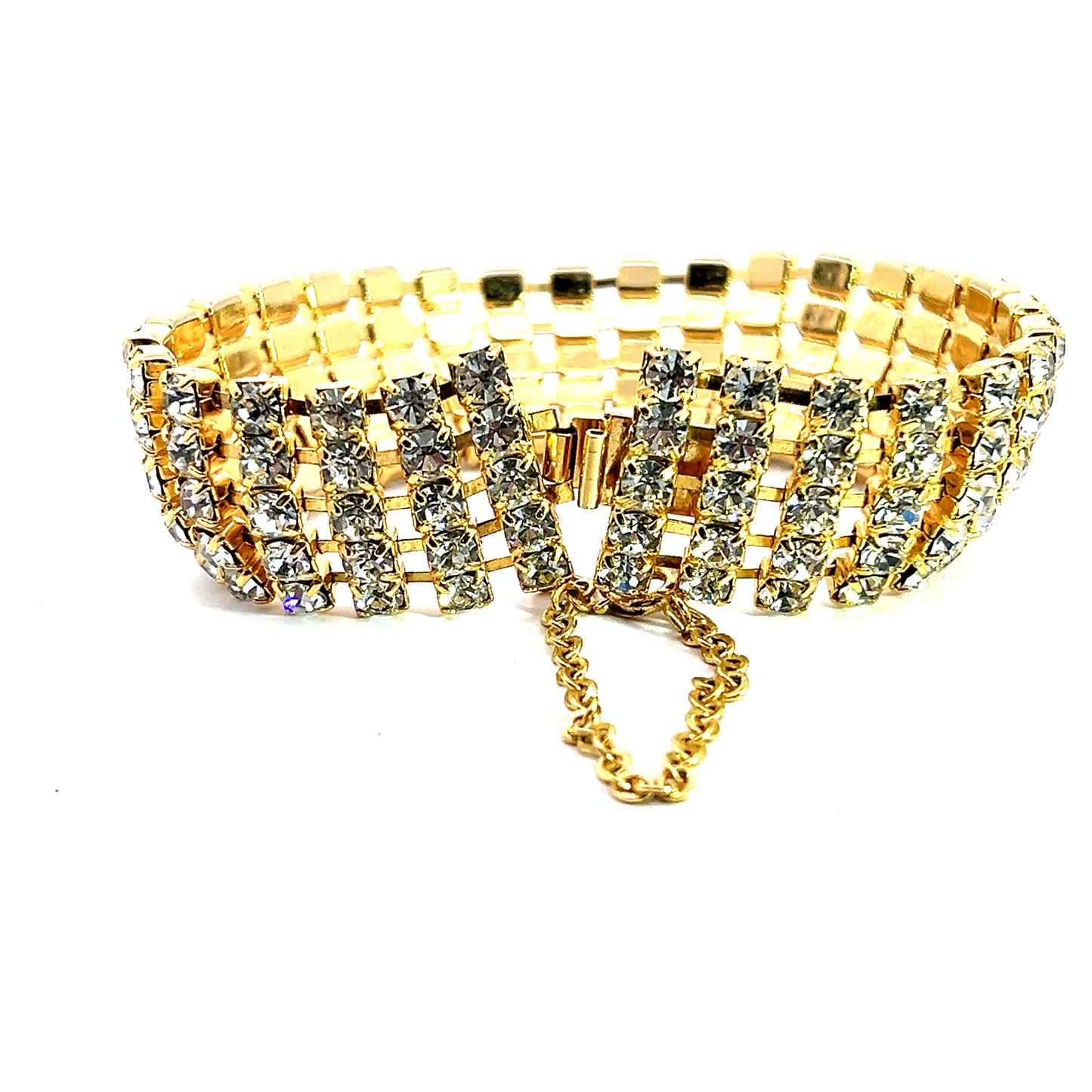 Gold Rhinestone Bracelet - Born To Glam
