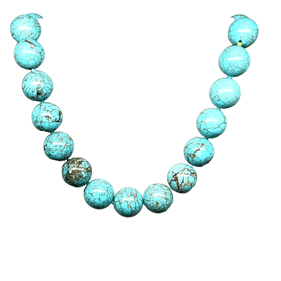 Load image into Gallery viewer, Turquoise Sphere Short Necklace
