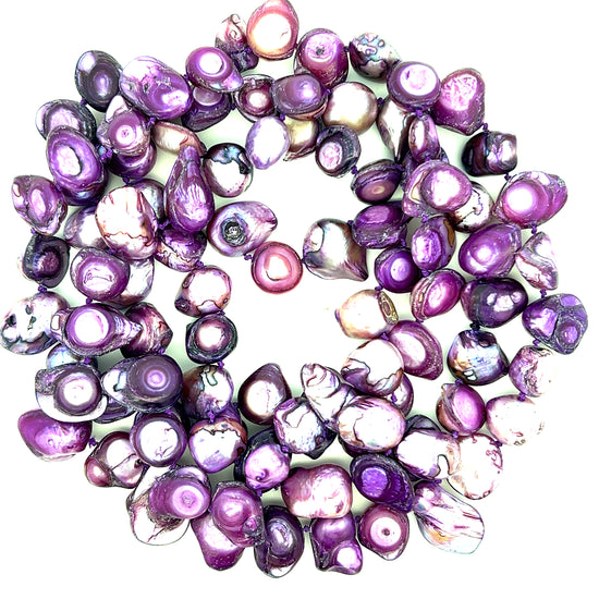 Purple Pearl Long Necklace