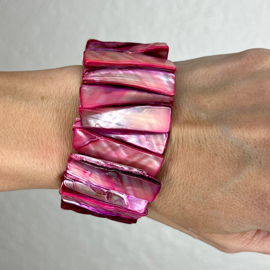 Pink Mother Of Pearl Shell Bracelet - Born To Glam