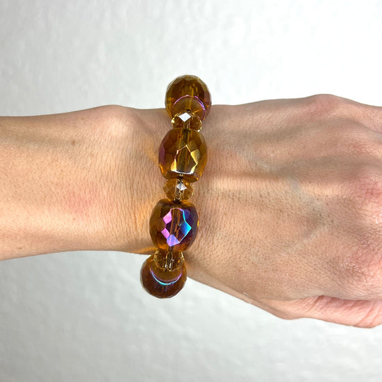 Load image into Gallery viewer, Honey Crystal Suede Cord Adjustable Bracelet - Born To Glam
