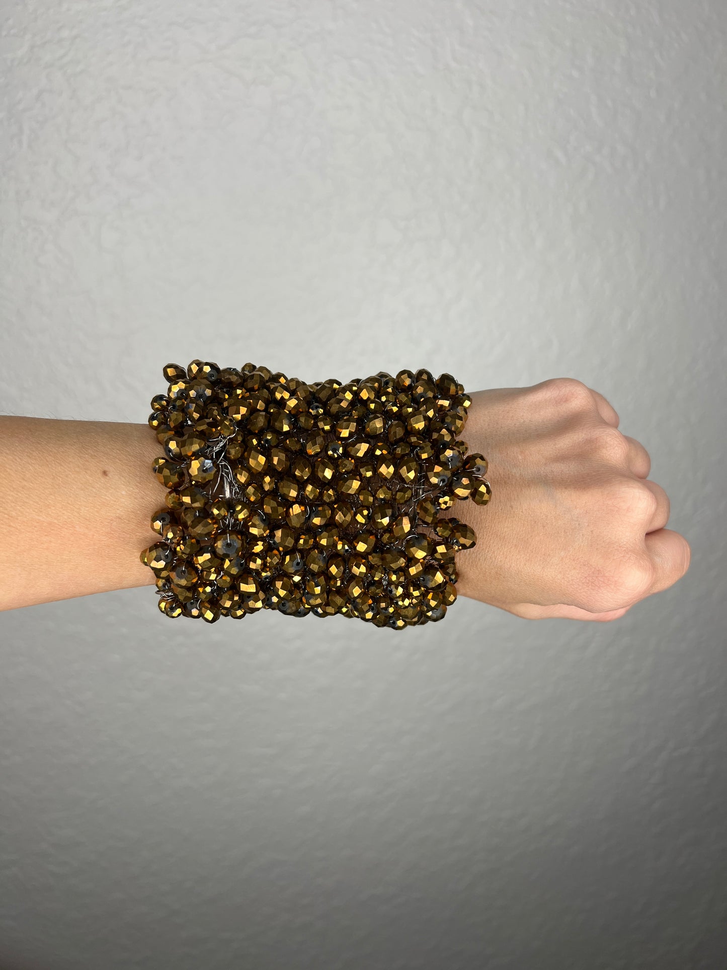 Gold Luxe Crystal Cascade Extra Large Statement Bracelet - Born To Glam