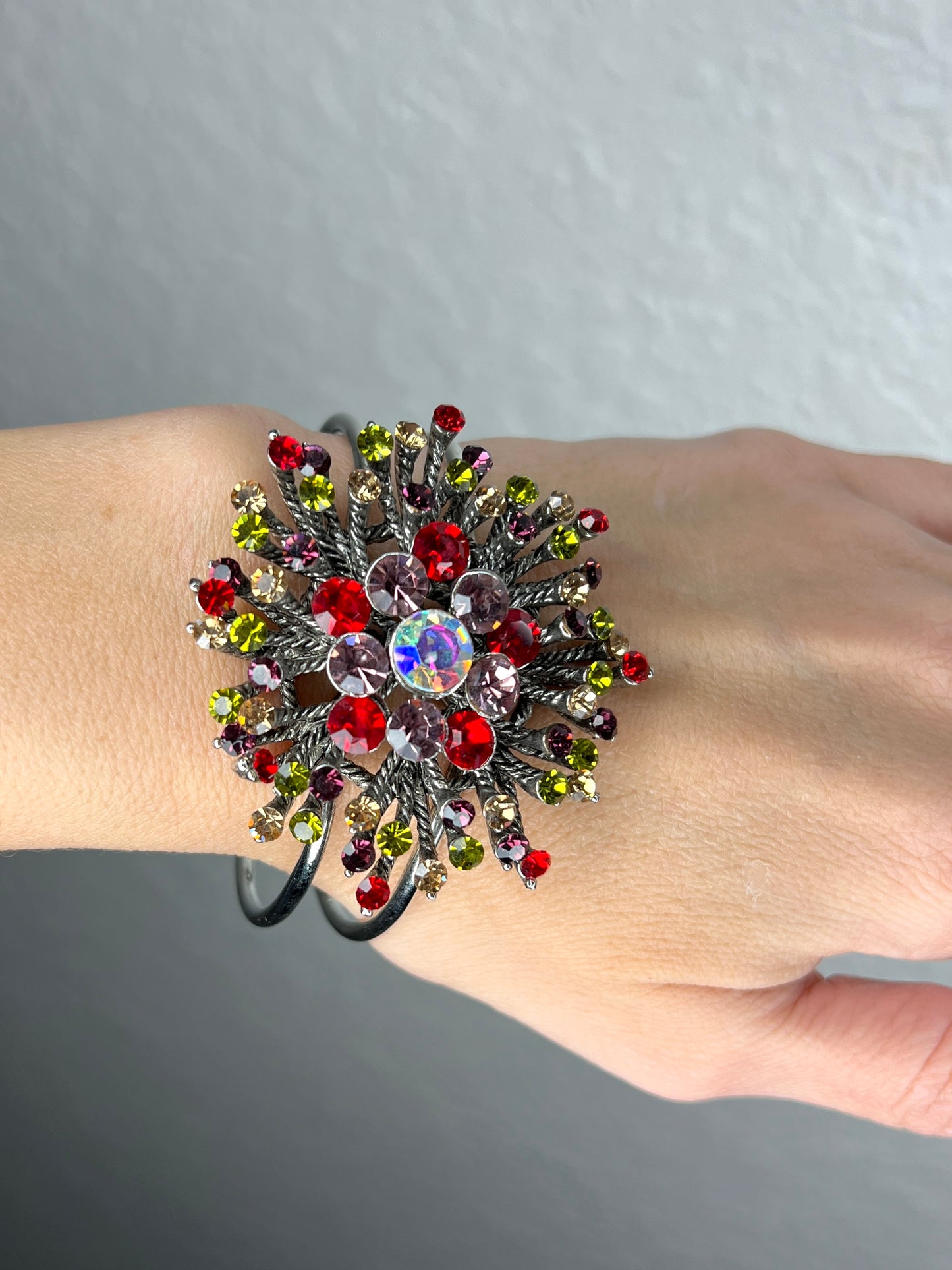 Load image into Gallery viewer, Multicolor Starburst Crystal Bracelet - Born To Glam
