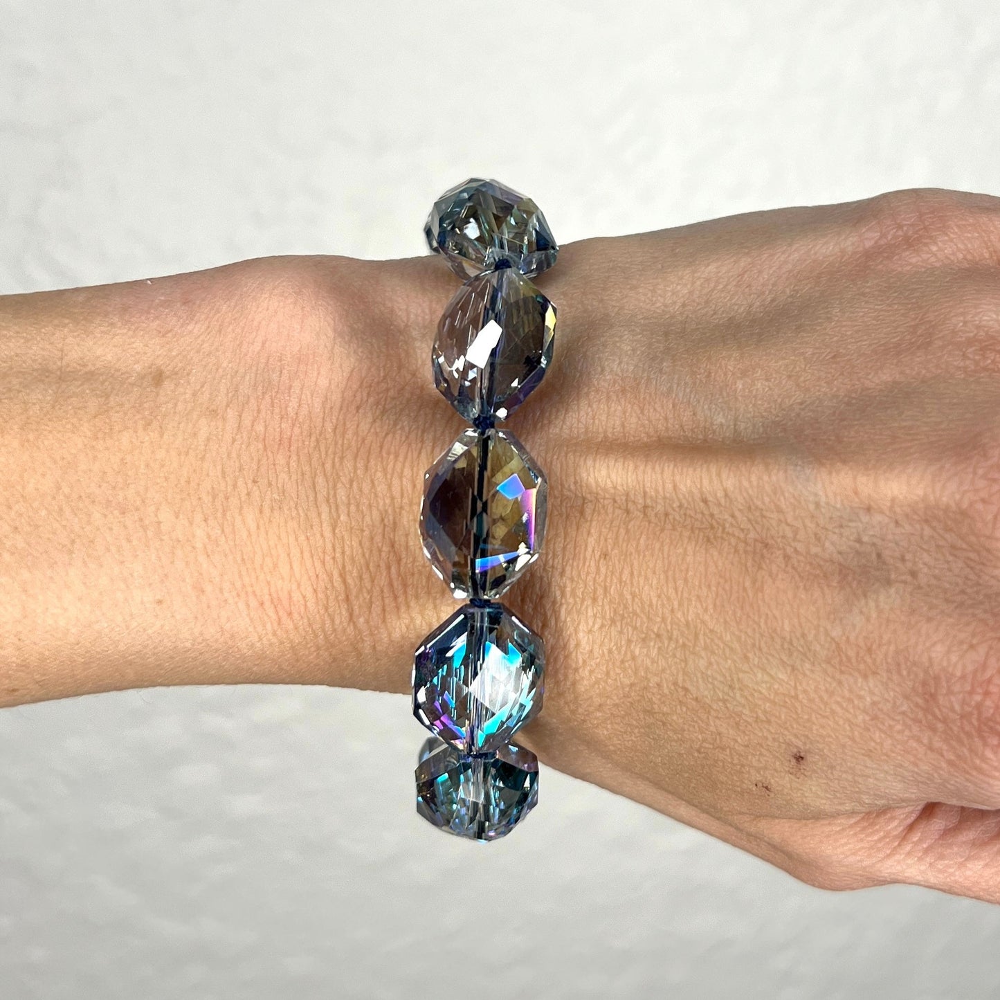 Blue Iridescent Crystal Bracelet