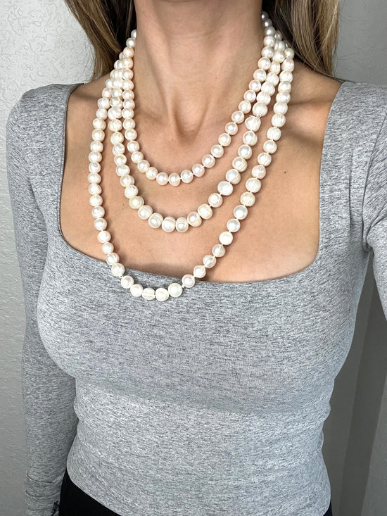 Short Classic Pearl Necklace - Born To Glam