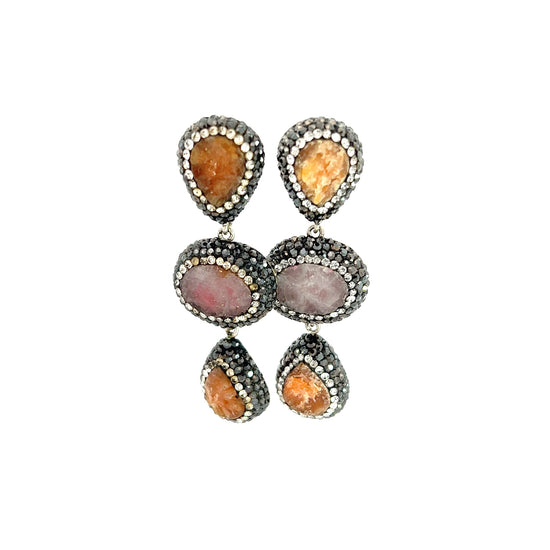 Load image into Gallery viewer, Gemstone Dangle Earring - Born To Glam
