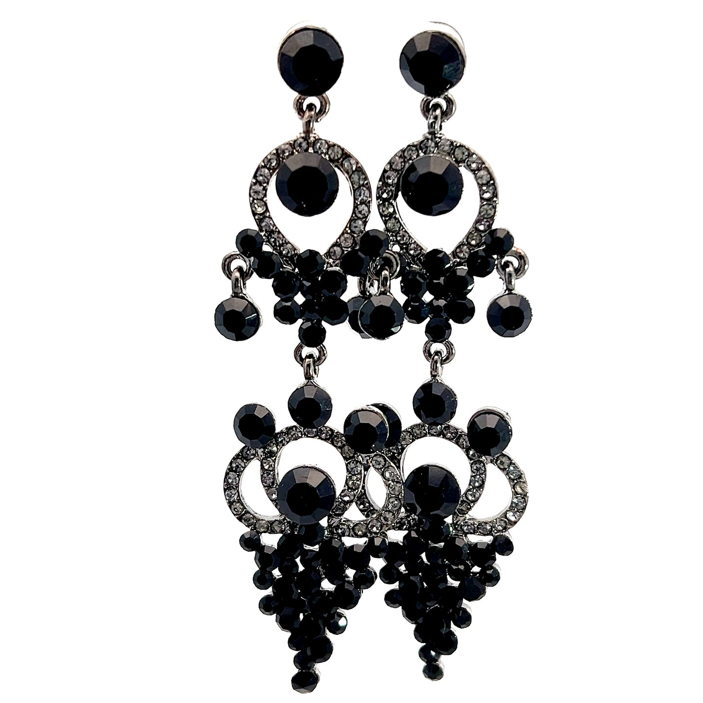 Black Obsidian Long Crystal Earring - Born To Glam