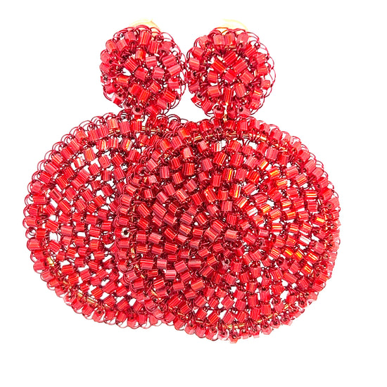 Load image into Gallery viewer, Red Crystal Statement Earring - Born To Glam
