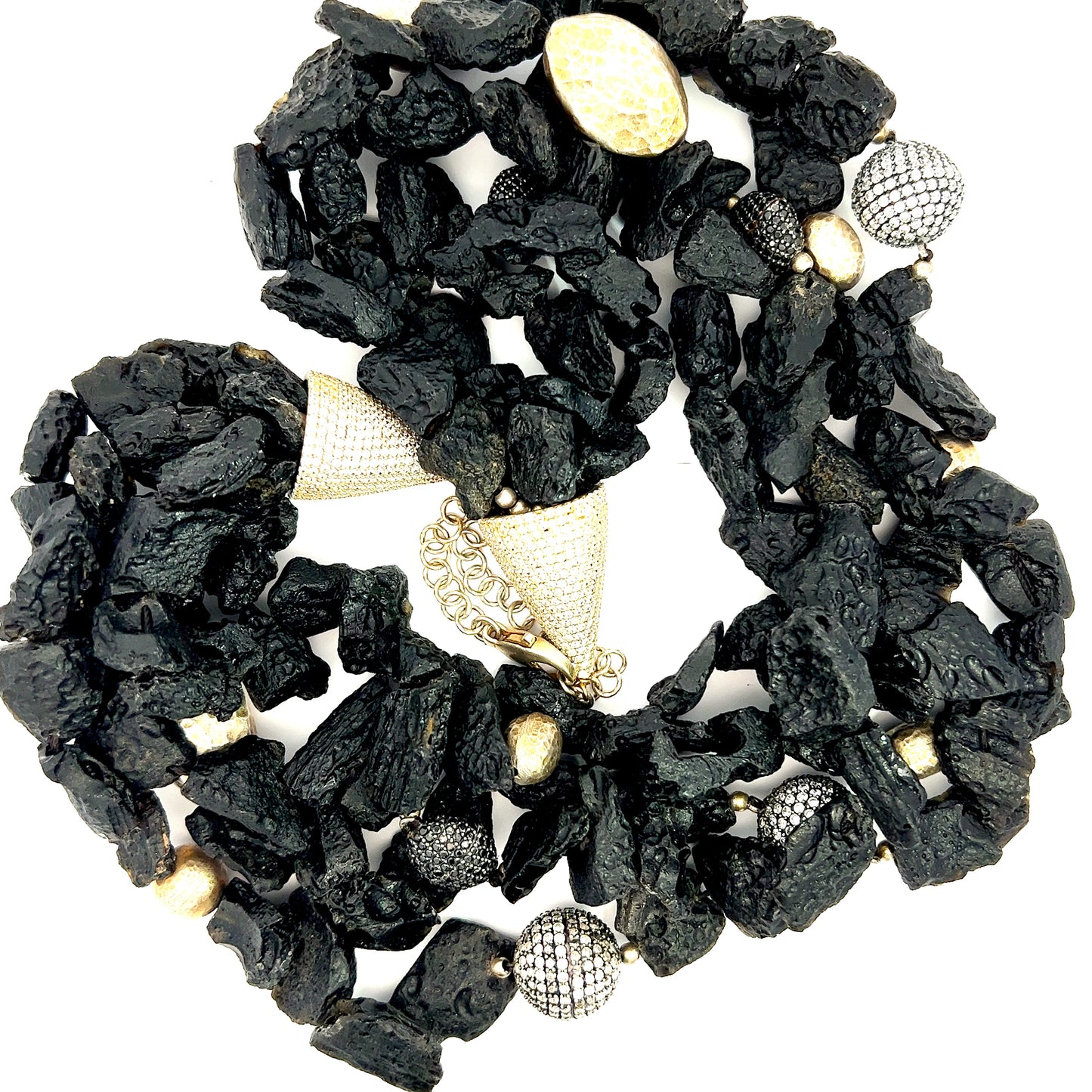 Load image into Gallery viewer, All Eyes On Me Chunky Black and Gold Short Statement Necklace - Born To Glam
