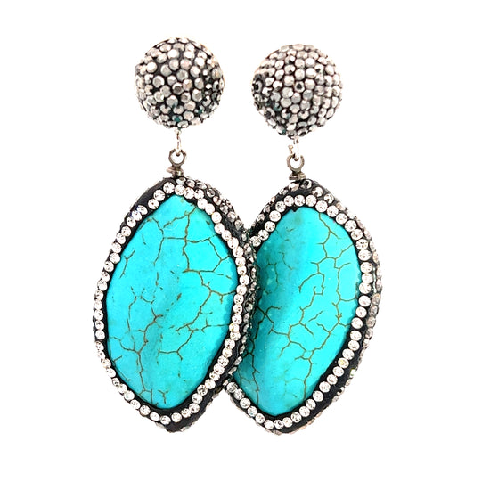 Tranquil Turquoise Dangle Earring - Born To Glam