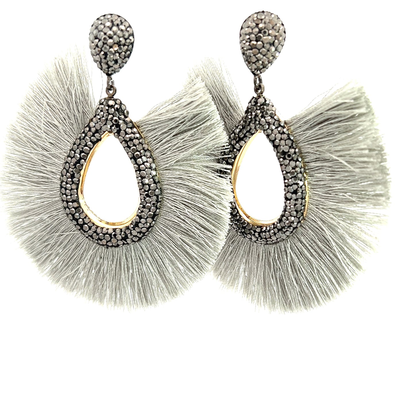 Load image into Gallery viewer, Silver Fox Statement Earrings - Born To Glam
