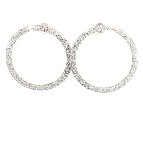 Crystal CZ Hoop Earring - Born To Glam