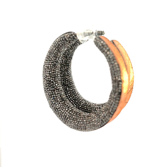 Load image into Gallery viewer, Rose Gold Statement Hoop - Born To Glam
