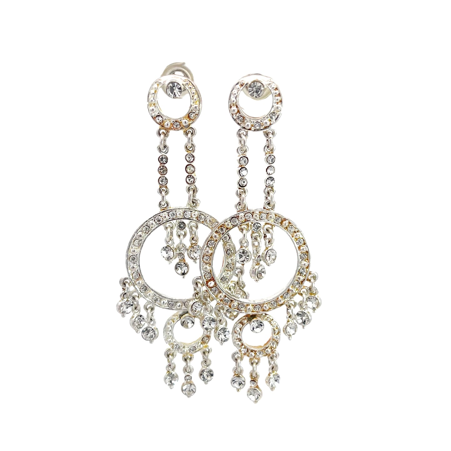 Load image into Gallery viewer, Crystal Circle Chandelier Earring - Born To Glam
