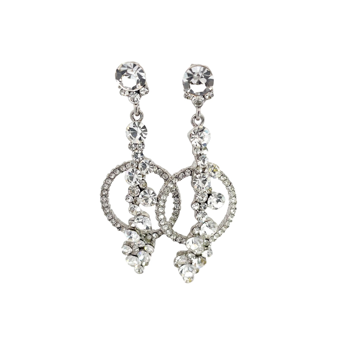 Crystal Cluster Drop Earring - Born To Glam