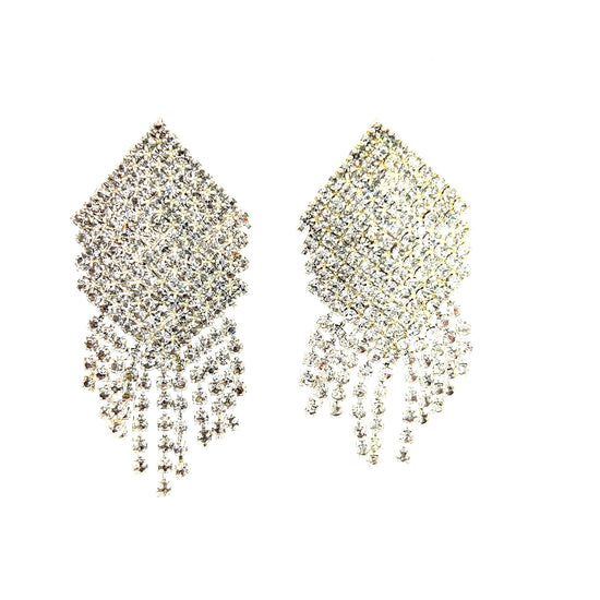 Rhinestone Statement Party Earring - Born To Glam