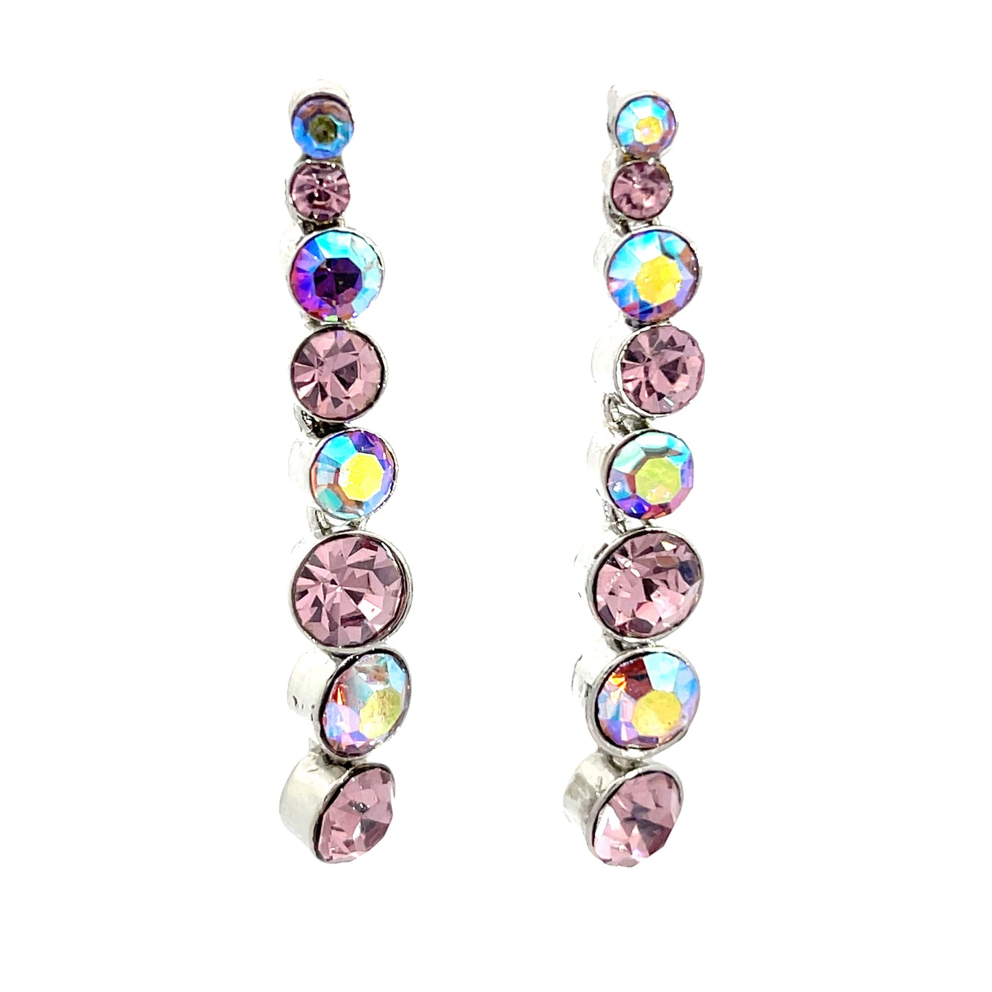Pink Iridescent Long Drop Earring - Born To Glam