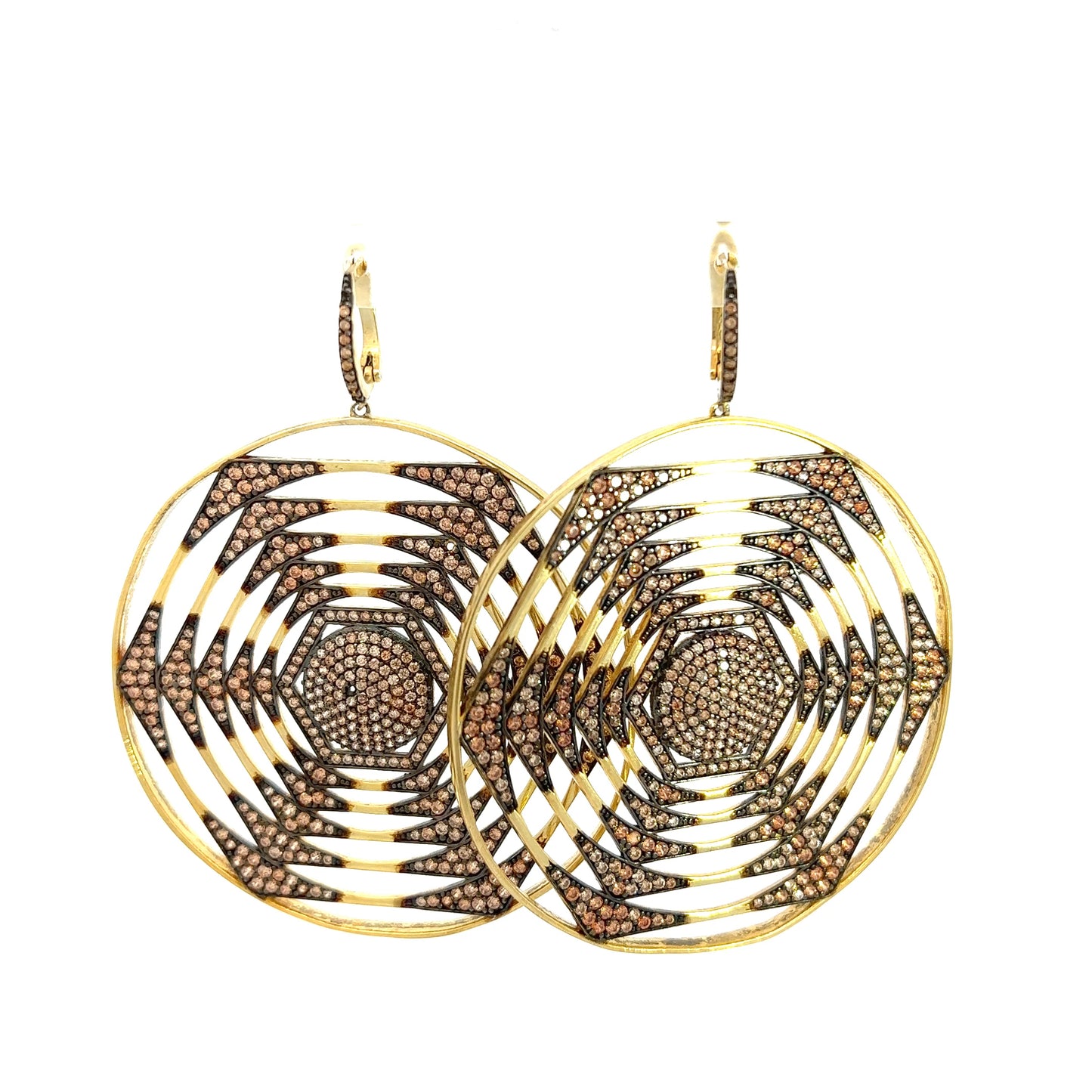 Load image into Gallery viewer, Gold Web Sterling Silver Statement Earring - Born To Glam
