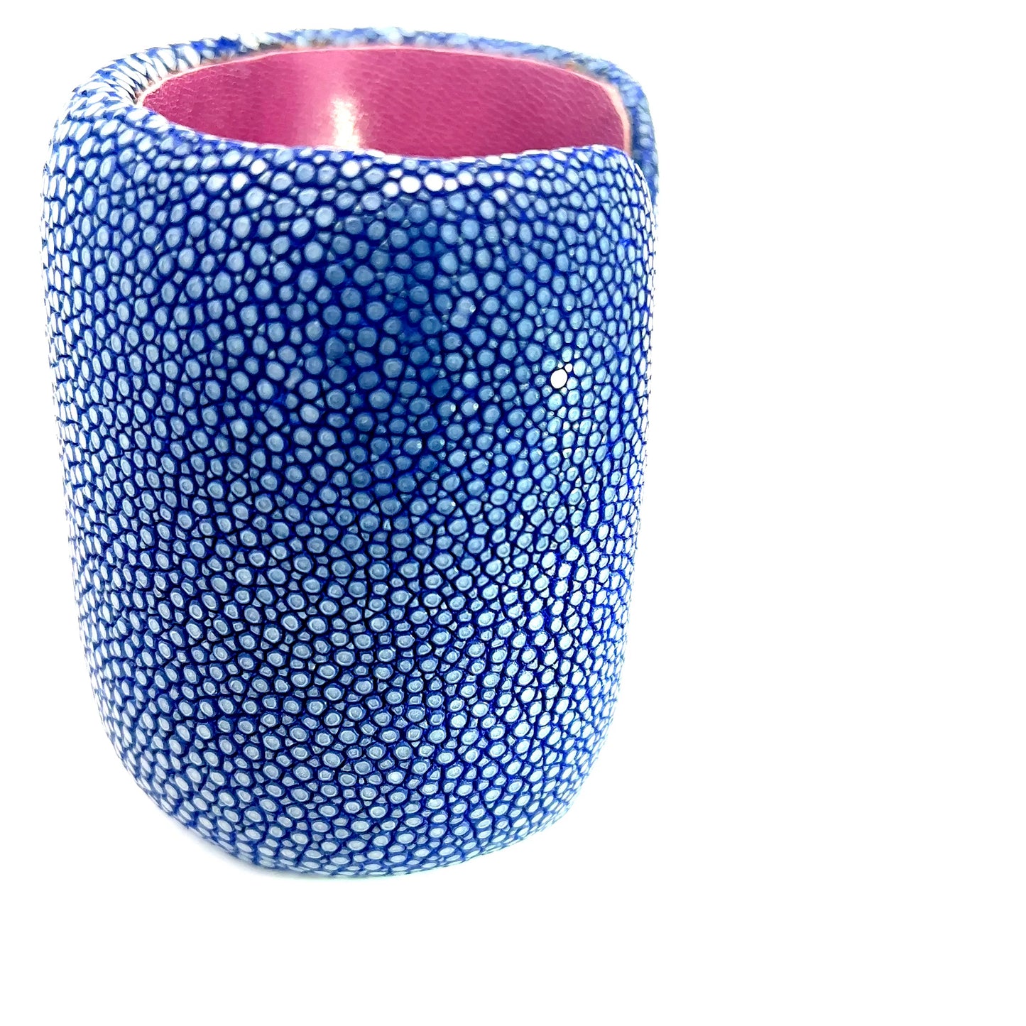 Load image into Gallery viewer, Navy Blue Shagreen Cuff - Born To Glam
