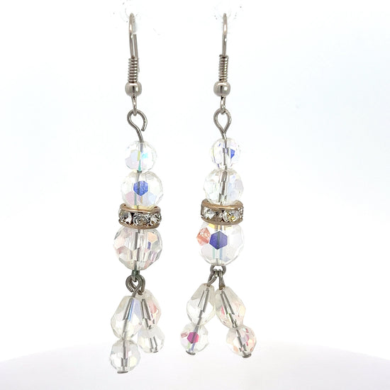 Iridescent Crystal Drop Earring - Born To Glam