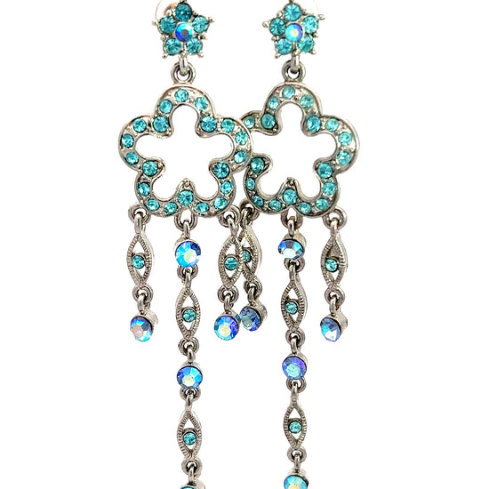 Turquoise Star Long Dangle Earring - Born To Glam