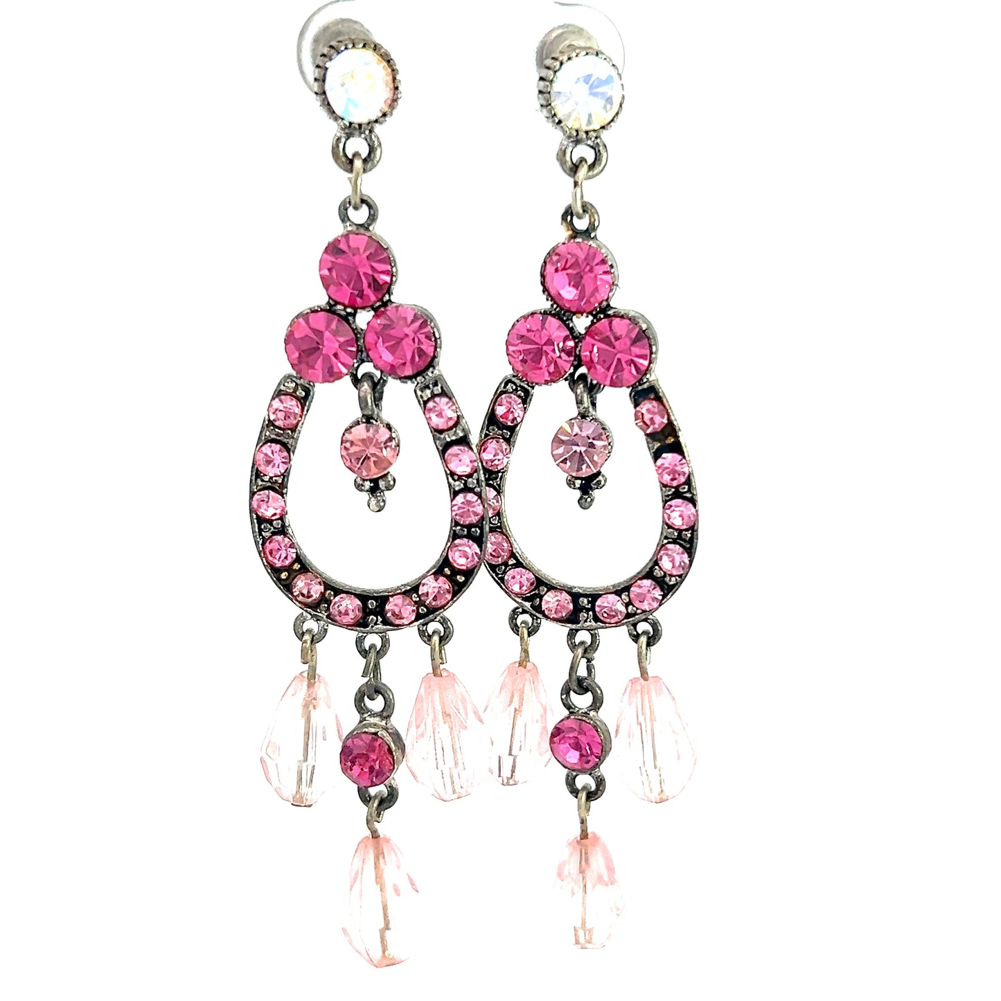 Pink Crystal Dangle Earring - Born To Glam