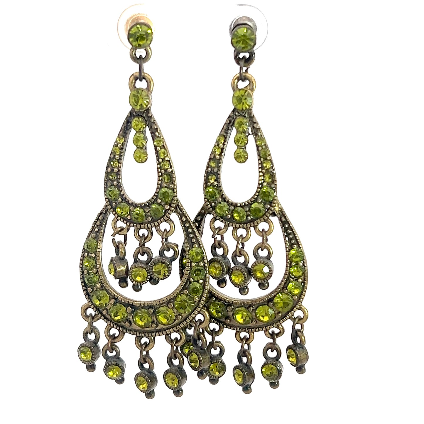Olive Green Chandelier Earring - Born To Glam