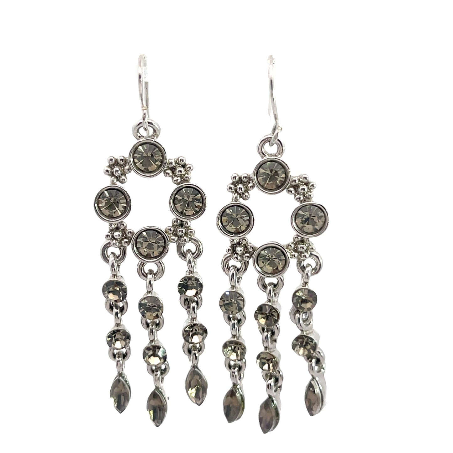 Gray Crystal Small Dangle Earring - Born To Glam